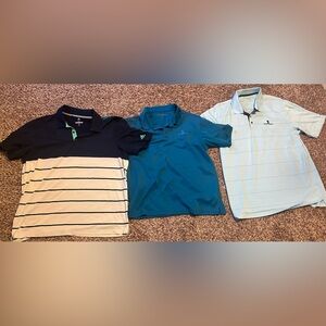 Golf Athletic Shirts Lot Mens XL & Large Pebbles Beach & Adidas